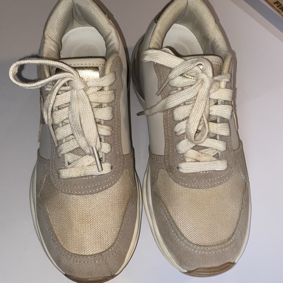 Vintage Havana Cream and Gold Star Sneakers SZ 8 - Picture 12 of 12